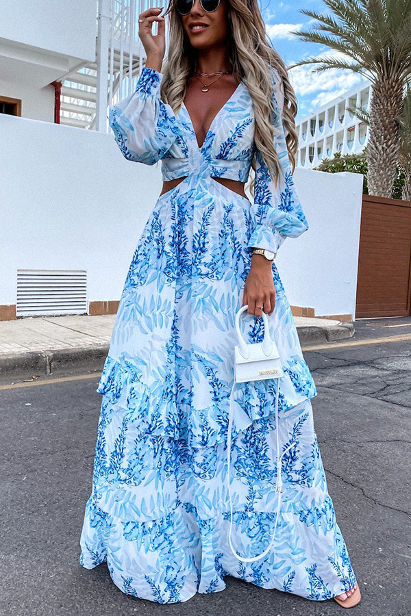 Oceans of Love Cutout Maxi Dress | Consonak