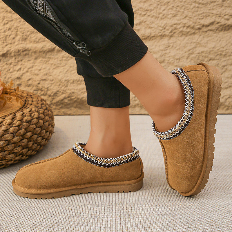 Ethnic Style Thin-soled Cotton Snow Boots-consonak
