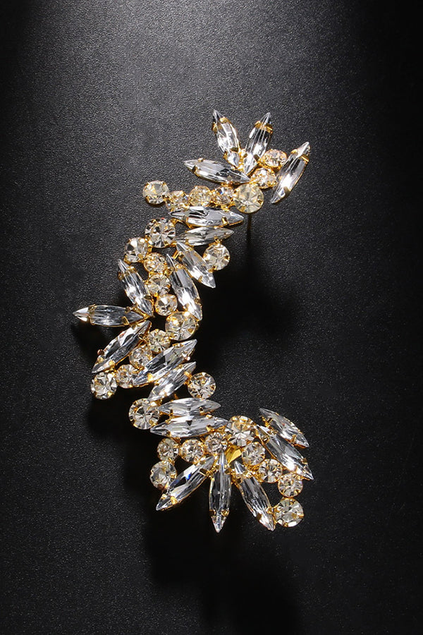 Non-pierced Rhinestone Clip-on Earrings-Consonak