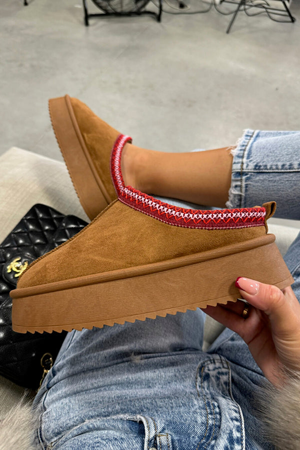 Warm Thick Sole Heelless Cotton Shoes-consonak