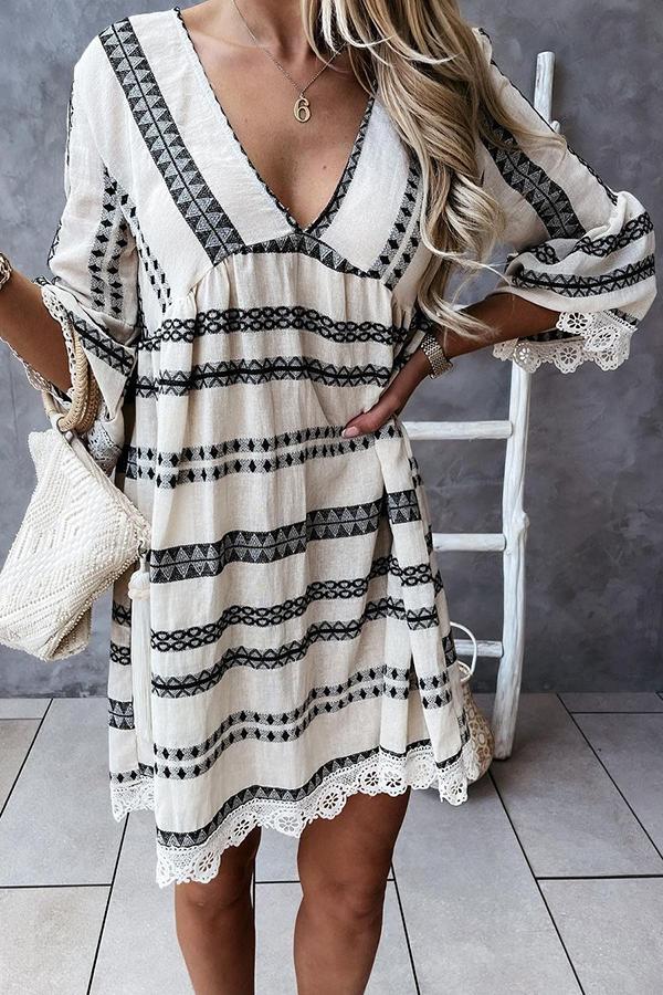 An Exotic Escape Lace Mini Dress-consonak