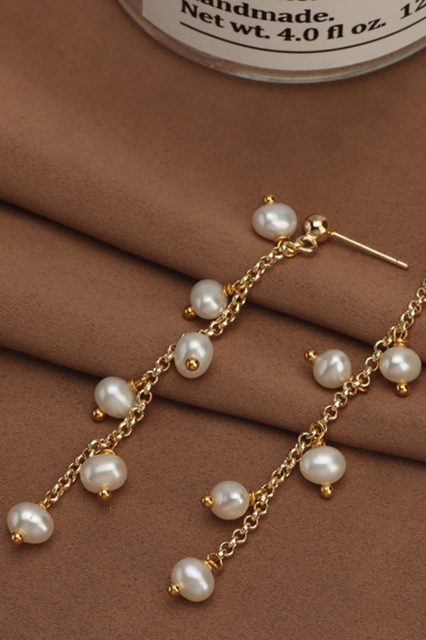 Pearl and Flower Earrings-Consonak