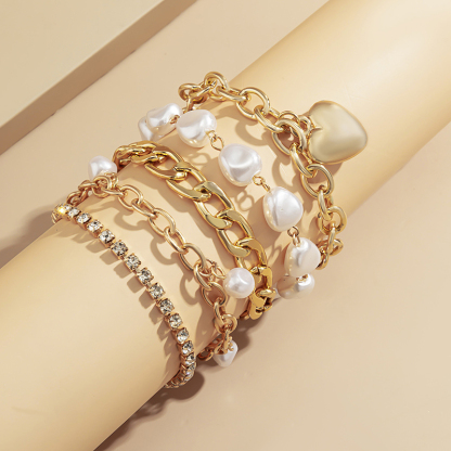 Special Shaped Imitation Pearl Vintage Baroque Bracelet-consonak