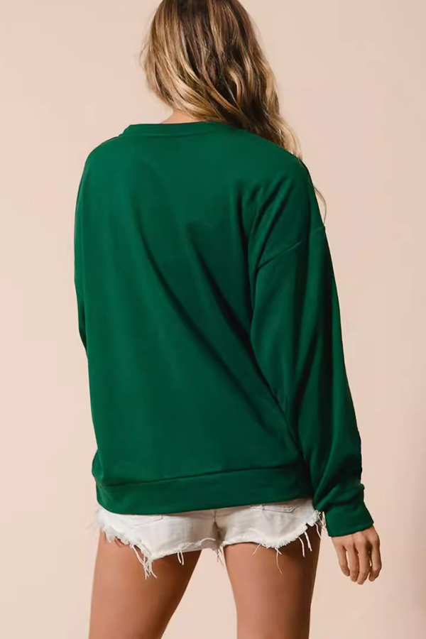 Christmas House Sequin Fashion Casual Sweatshirt-consonak