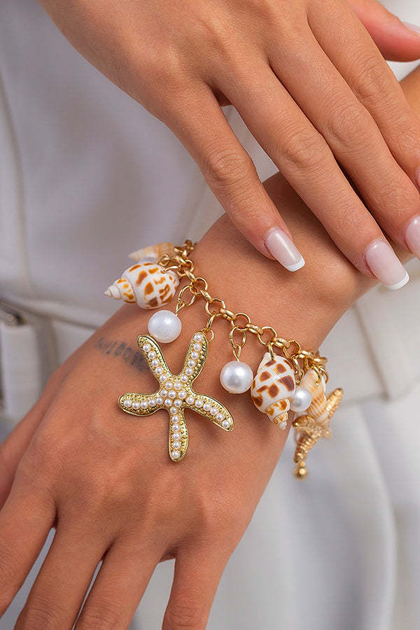 Bohemian Beach Shell Alloy Necklace-consonak