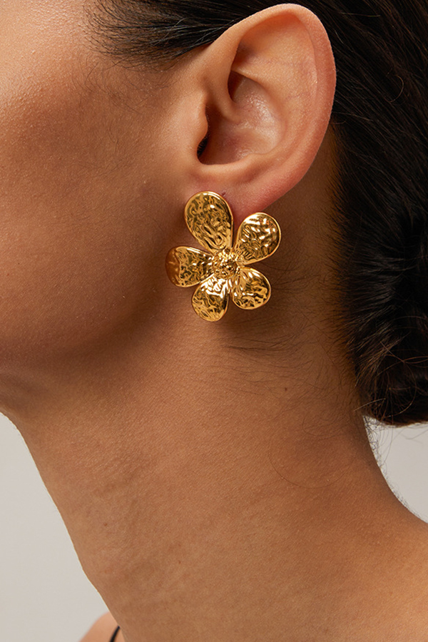 Fashionable Fresh Flower Earrings-consonak