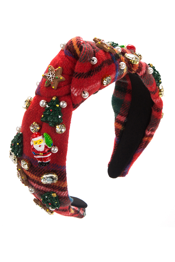 Christmas Velvet Pearl Headband-consonak