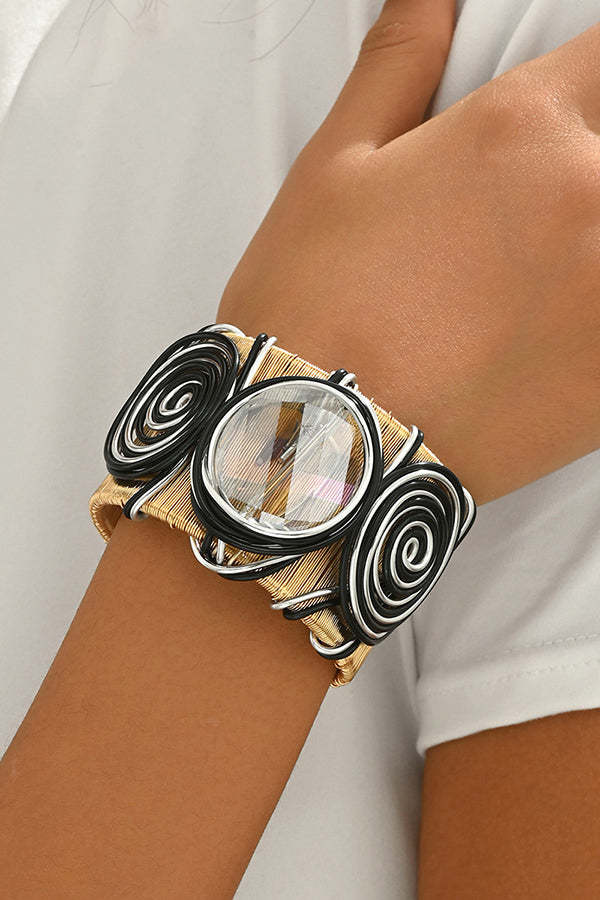 Fashionable Wrapped Gemstone Personalized Bracelet-consonak