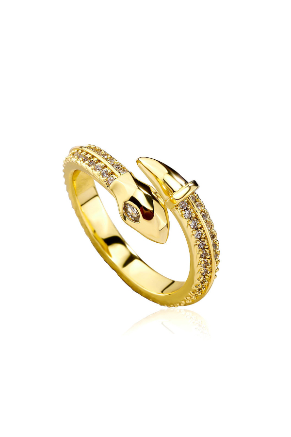 Exquisite Zircon Unique Shape Open Ring