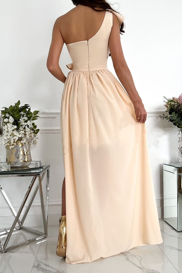 Darling Muse Ruffle One Shoulder Party Maxi Dress | Consonak