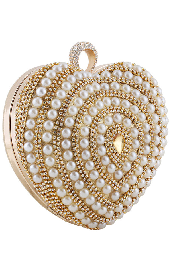 Banquet Fashionable Diamond-encrusted Pearl Versatile Handbag-consonak