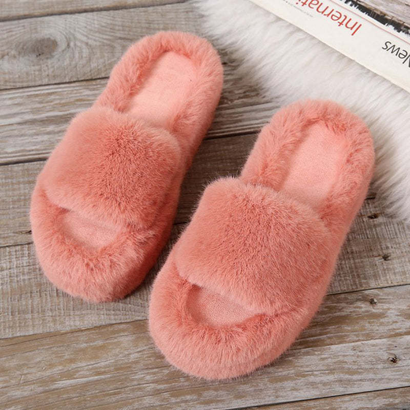 Casual Thick Sole Juwai Plush Slippers-consonak