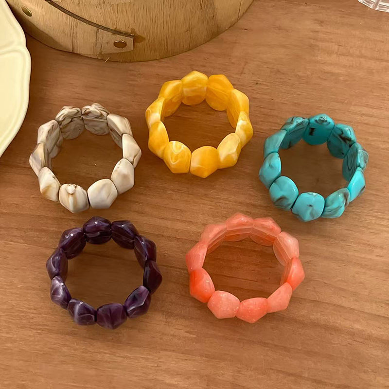 Fashionable Acrylic Oval Elastic Bracelet | Consonak