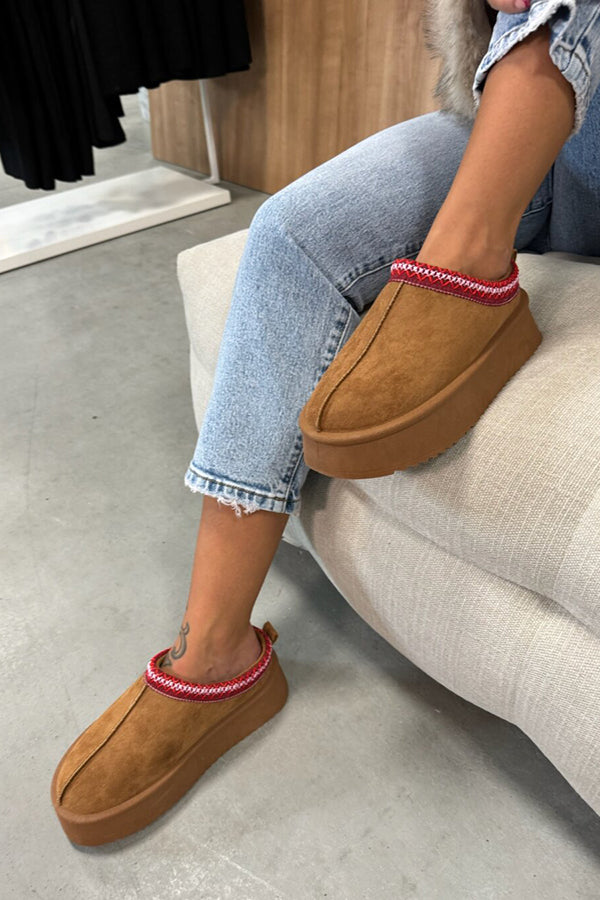 Warm Thick Sole Heelless Cotton Shoes-consonak