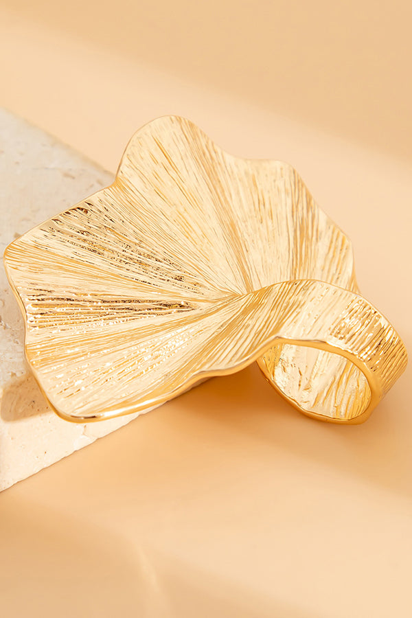 Fashion Irregular Ginkgo Leaf Shape Alloy Ring | Consonak