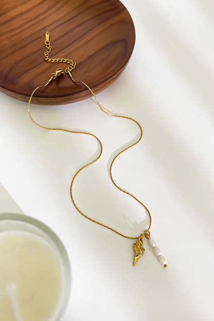 Simple Stainless Steel Conch Starfish Pearl Exquisite Mix and Match Necklace-consonak