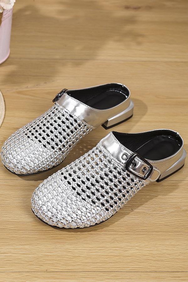 Fashionable Hollow Half-slip Sandals-consonak