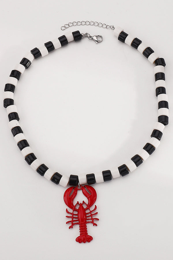 Fashion Lobster Holiday Earrings and Necklace-consonak