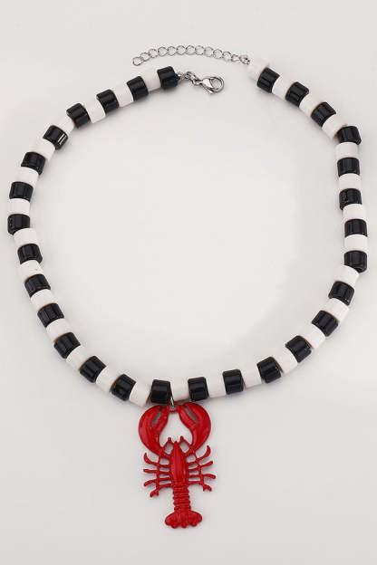 Fashion Lobster Holiday Earrings and Necklace-consonak