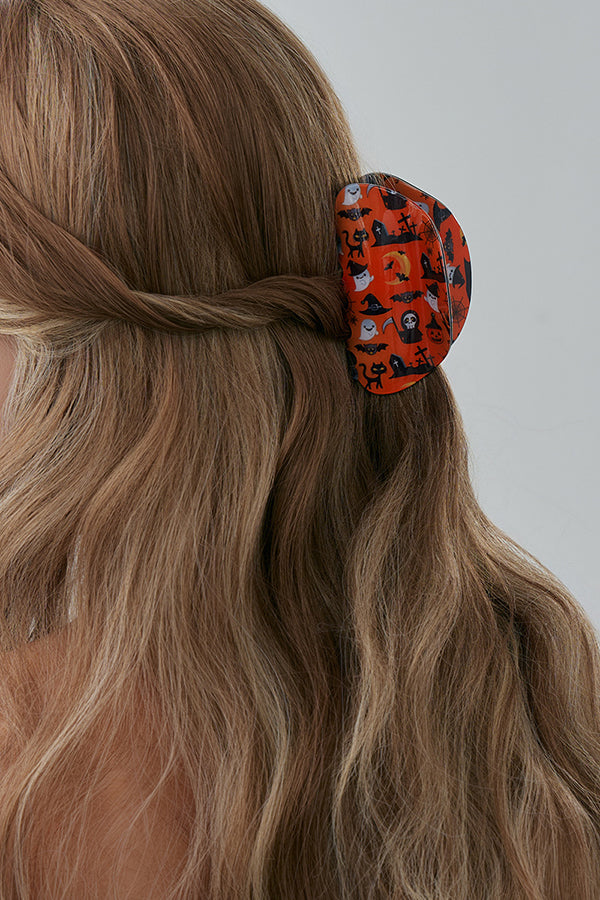 Halloween Gothic Fashion Bat Pumpkin Hair Clip-consonak