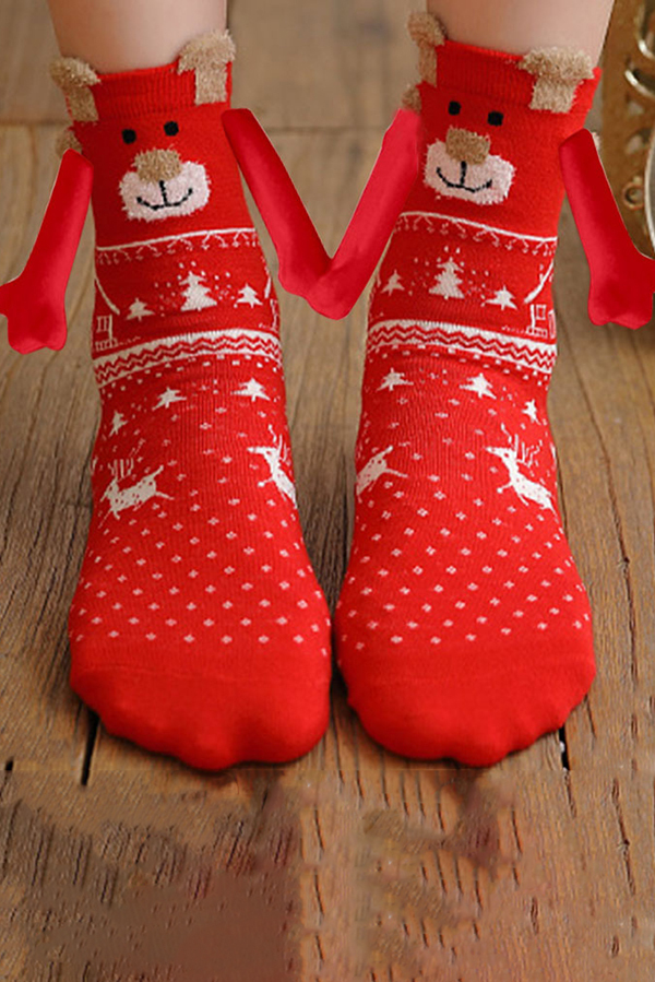 Christmas Cute Couple Magnetic Socks-consonak
