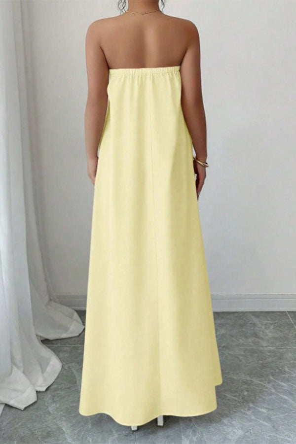 Florence Romantic Floral Tube Dress-Consonak