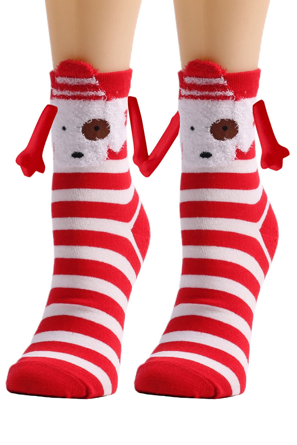Christmas Cute Couple Magnetic Socks-consonak