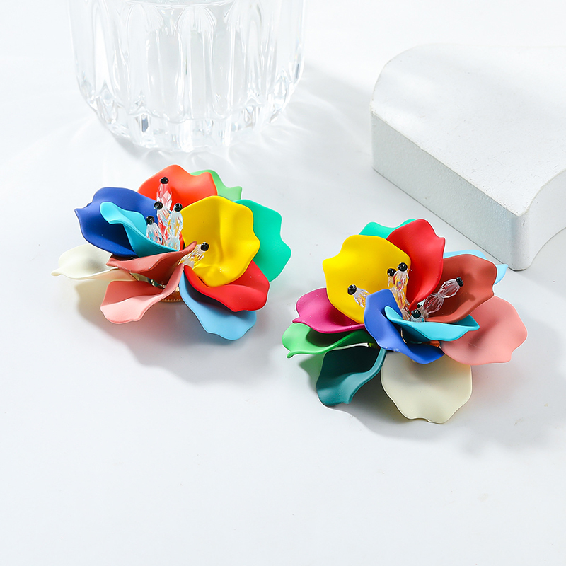 Bohemian Resort Style Handmade Floral Earrings-consonak