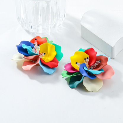 Bohemian Resort Style Handmade Floral Earrings-consonak
