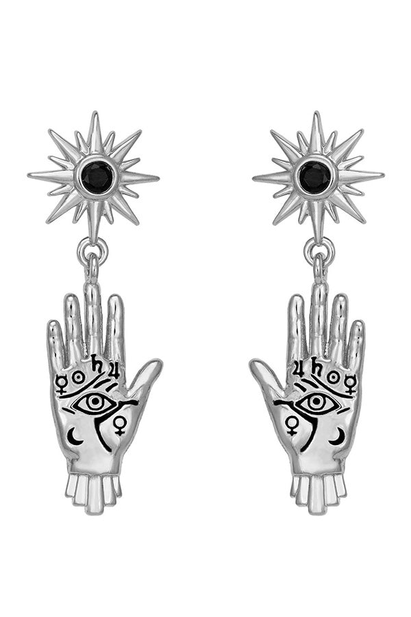 Personalized Palm Totem Necklace and Earrings-consonak