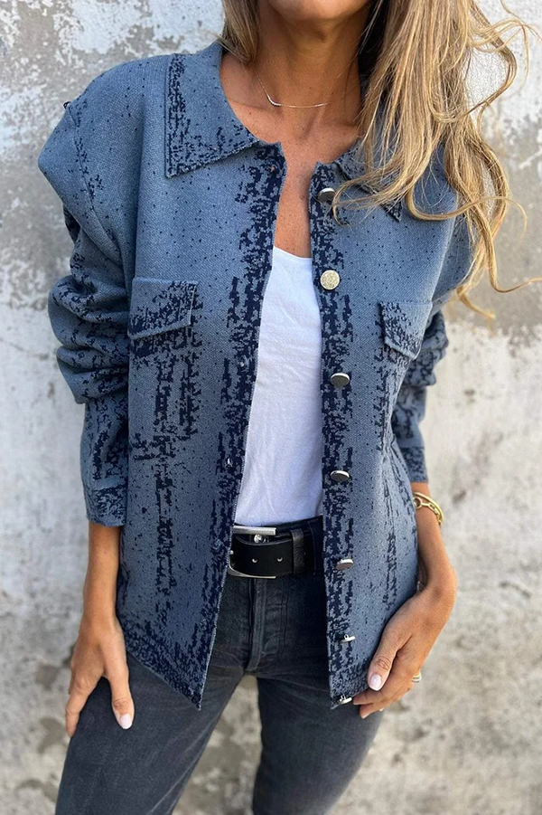 Fashionable Lapel Metal Buckle Casual Loose Jacket | Consonak