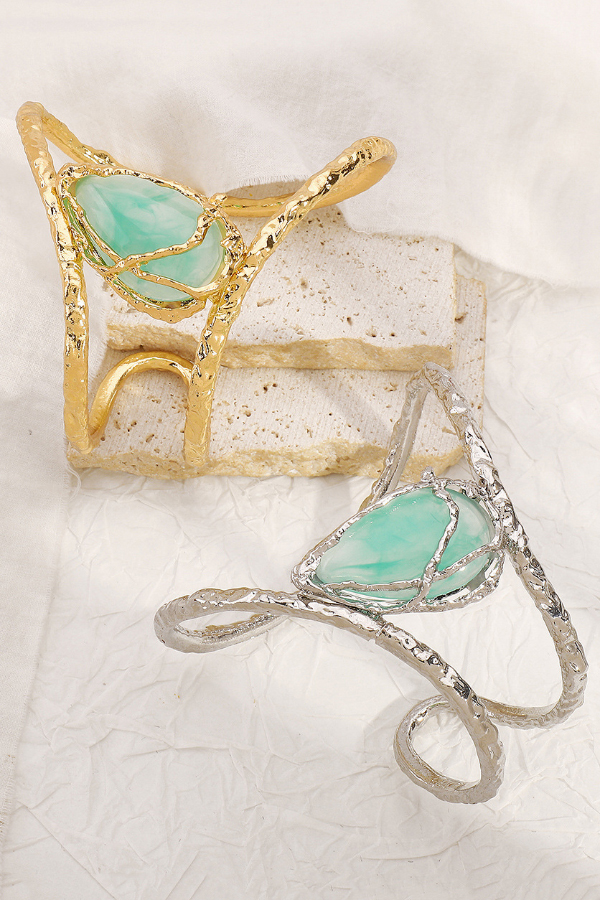 Fashionable Lava Texture Irregular Opening Bracelet-consonak