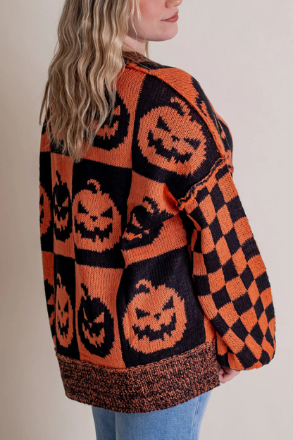 Halloween Casual Loose Crew Neck Sweater-consonak