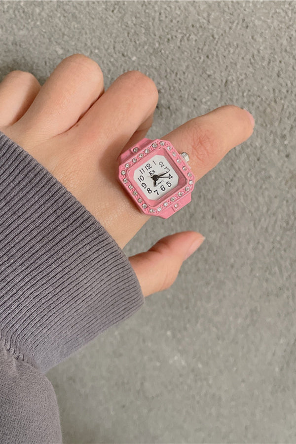 Fashion Creative Simple Mini Clock Ring-consonak