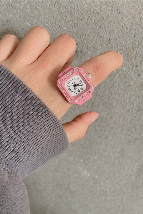 Fashion Creative Simple Mini Clock Ring-consonak