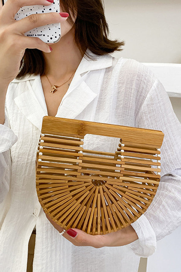 Fashionable Bamboo Pearl Handbag-consonak