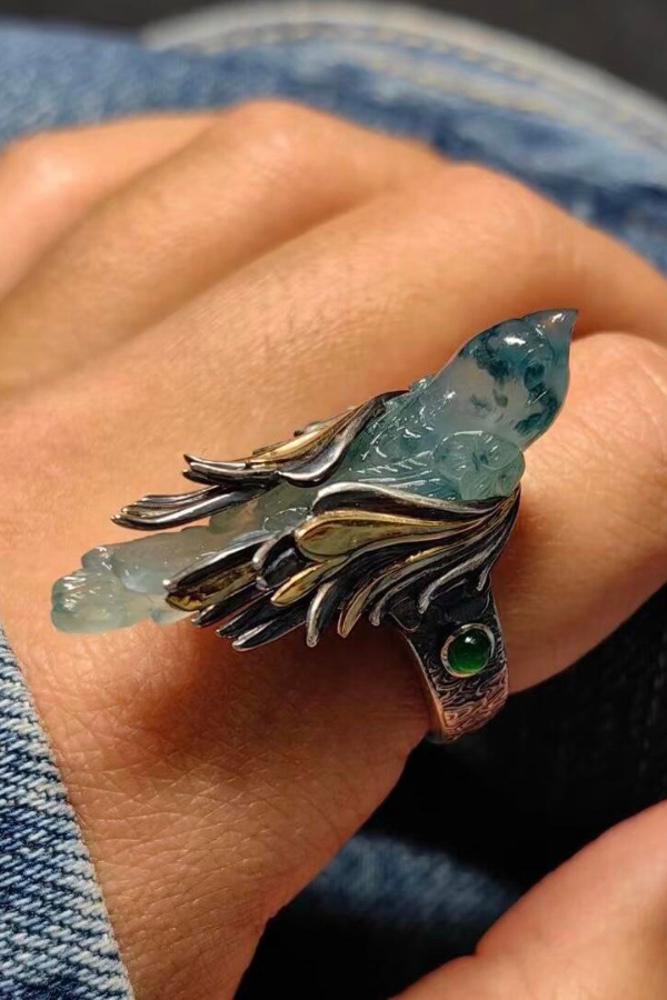 Luxury New Chinese Style Bird Open Ring | Consonak
