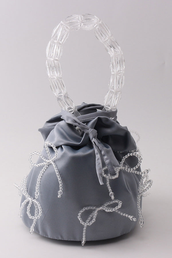 Drop-shaped Crystal-embellished Handmade Fabric Tote-consonak