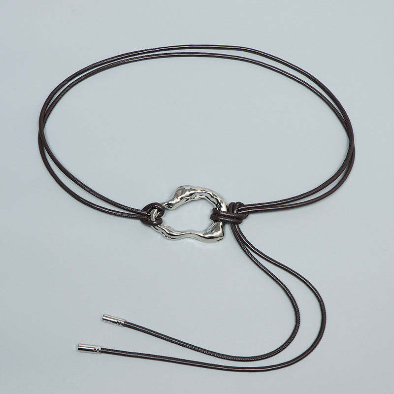 Simple and Versatile Leather Waist Rope-consonak