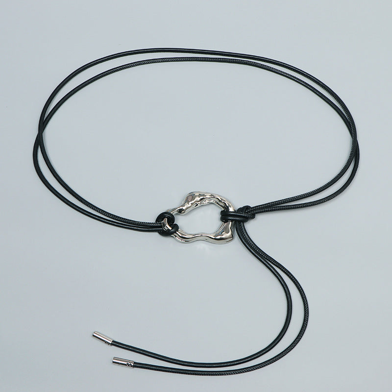 Simple and Versatile Leather Waist Rope-consonak