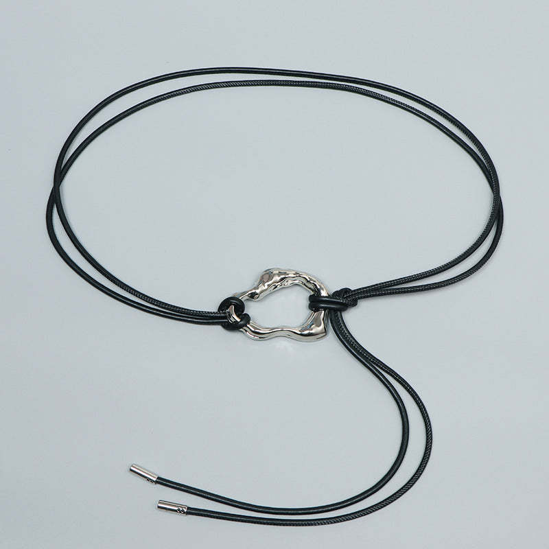 Simple and Versatile Leather Waist Rope-consonak