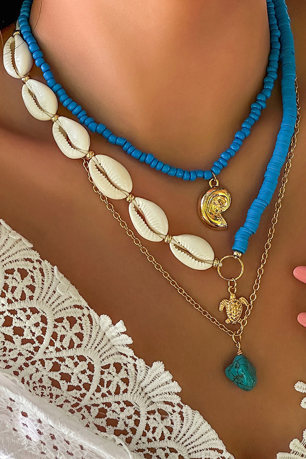 Bohemian Imitation Pearl Shell Multi-layered Necklace | Consonak
