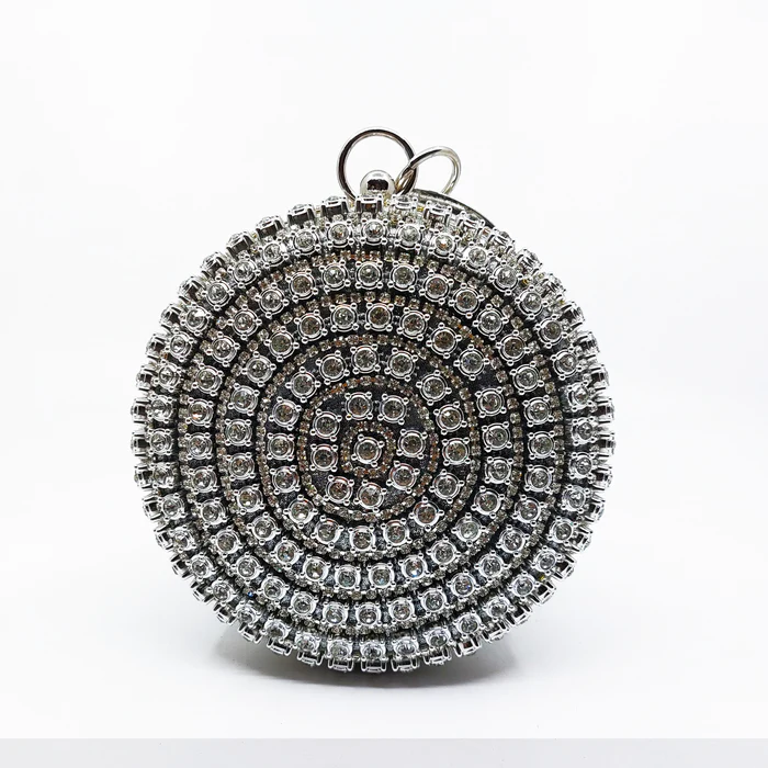 Distinctive Round Rhinestone Bag-consonak