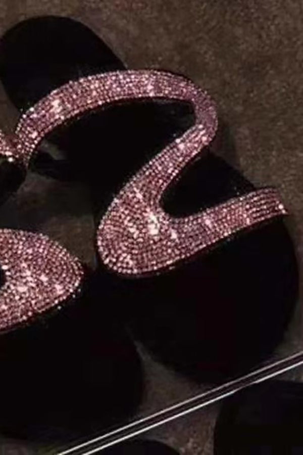 Summer Rhinestone Flat Beach Sandals-Consonak