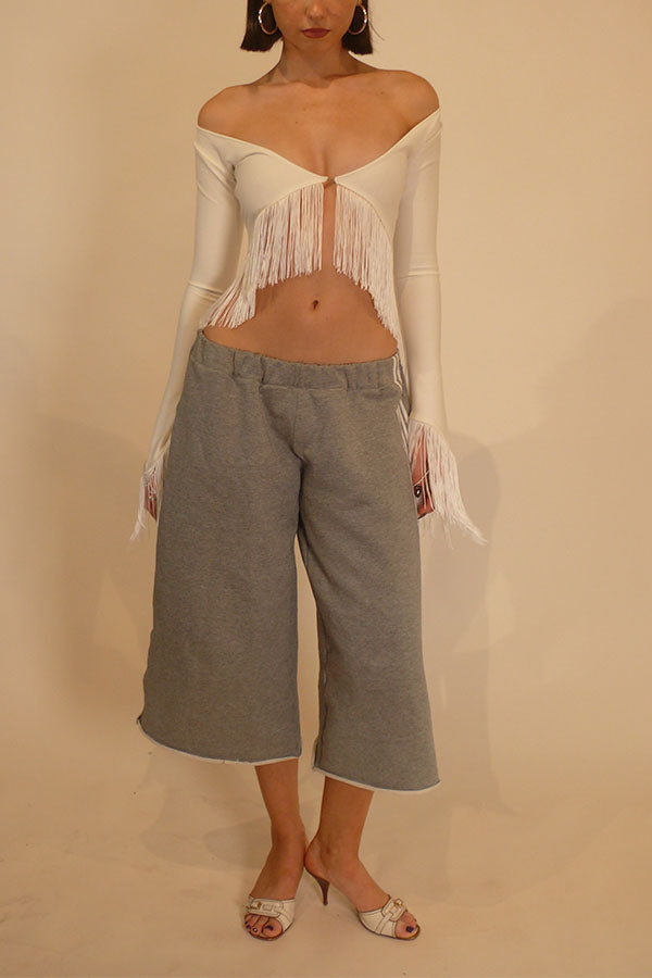 Y2K Long Sleeve Fringe Top-Consonak