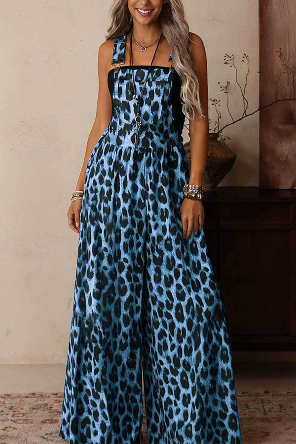 Electra Cheetah Wide-Leg Jumpsuit-Consonak