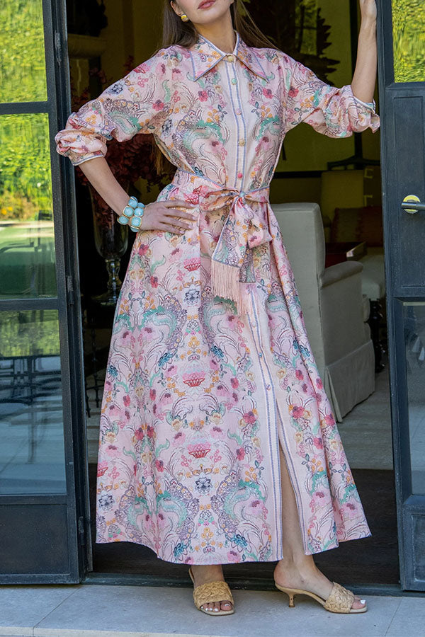 The Exclusive Patterned Shirt Dress – Belted Silhouette-Consonak