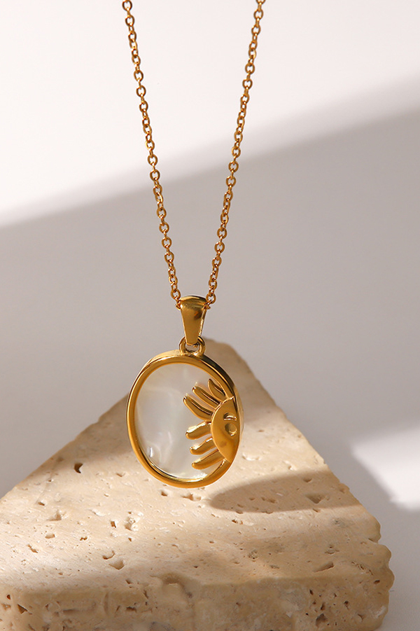 Vintage Stainless Steel Zircon Love Pendant-consonak