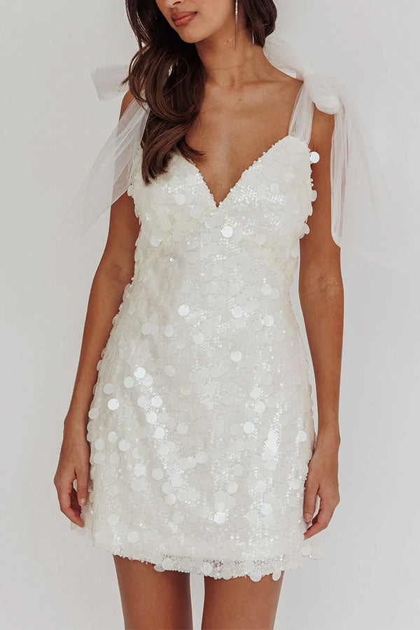 Celeste Glamour Sequin Mini Dress-Consonak
