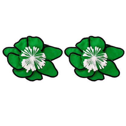 Fashionable Fabric Multi-layered Colorful Flower Earrings-consonak